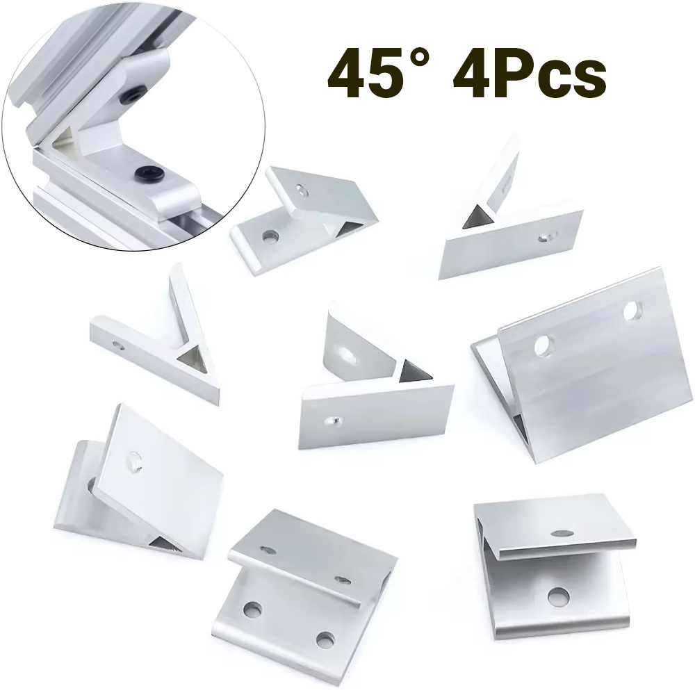 Aluminum T-Slot Profile - 4Pcs 45 Degree Angle Corner Bracket