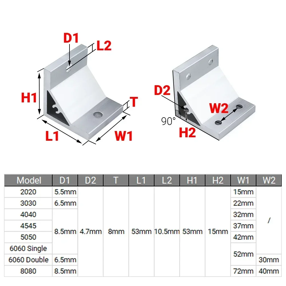 4Pcs 90 Degree Corner Angle Br - đánh giá và giá Aluminum T-Slot Profile