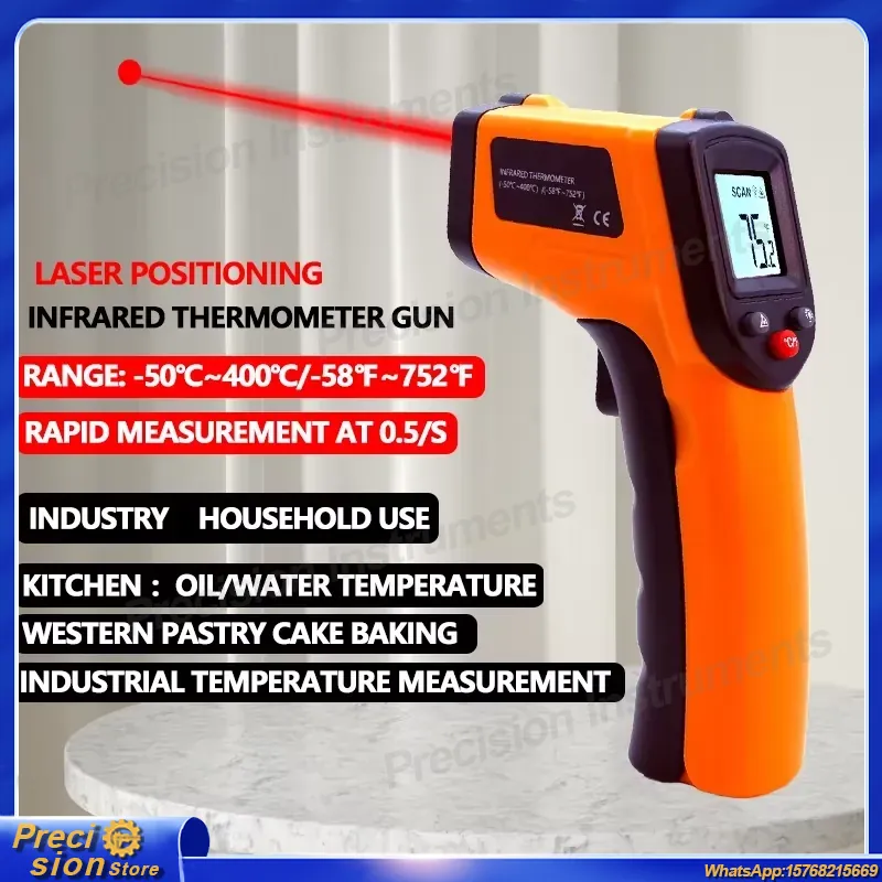 Infrared Thermometer Gun Non C - đánh giá và giá Industrial Laser Temperature